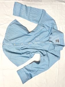Striped Light Blue Shirt🩵🤍
