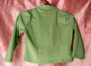 Green Cropped Blazer