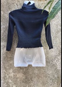 Blue Turtle Neck Tshirt