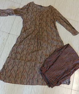 Zudio Large Floral Print Kurta Set