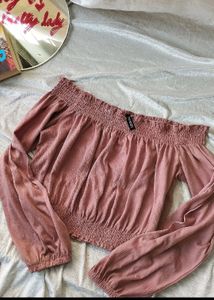 Clearance Sale☺Off Shoulder Blouson Top