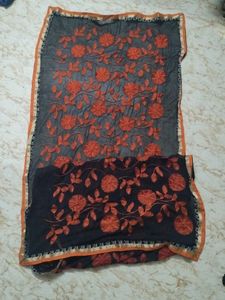 Embroidered Net Dupatta