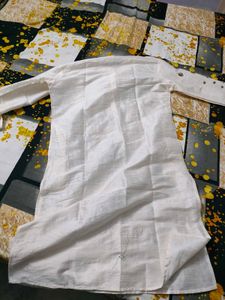 Embroidered White Kurta