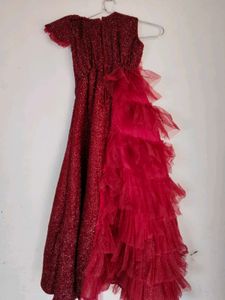 Maroon Wedding Frock Fully Party Wear Flour Lenth