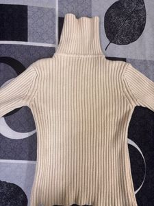 Cream Turtleneck Sweater