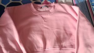 Pink Cropped Sweatshirt