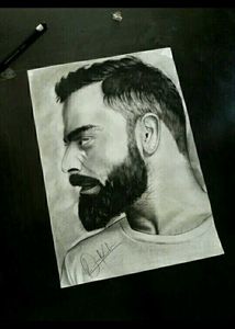Virat Kohli Graphite Portrait + Hardik Pandya