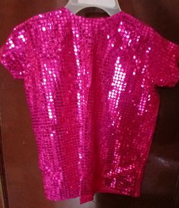 Sparkly Pink Girls Top