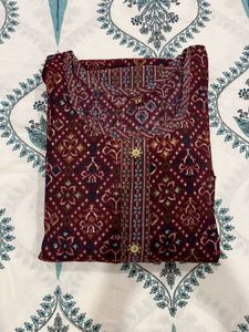 Elegant Maroon Printed Kurta