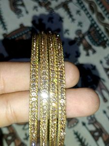 Gold-toned Bangle Set