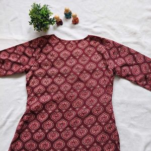 Maroon Kurta Set
