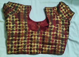 Golden And Maroon Blouse