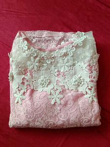 Pink Lace Top