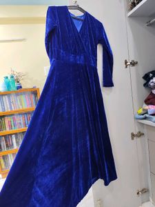 Royal Blue Velvet Gown