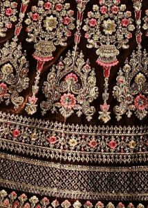 Exquisite Velvet Lehenga with Intricate Embroidery