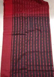 Begumpuri Khadi Saree (Red ♥️ Black 🖤)