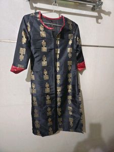 Black Color Foil kurta with pant and dupatta