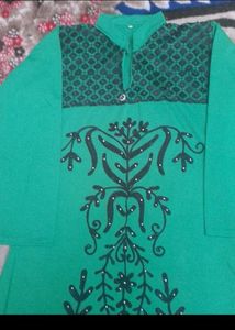 Green Garam winter Kurti