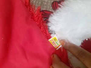 Red and White Furry Accessory