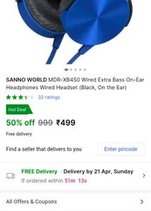 Headphone +Pen Stand Free+Selfi Stick Free✅😀