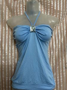 Blue Halter Top