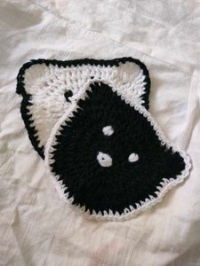 Cute Crochet Bear Coasters 🐼