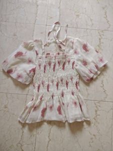 Floral Chiffon Balloon  Top