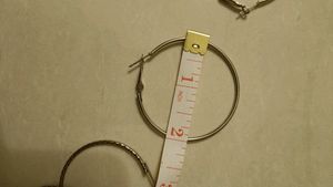 Set Of 2 Silver Hoops