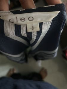 Striped Navy &amp; White Longline Shrug