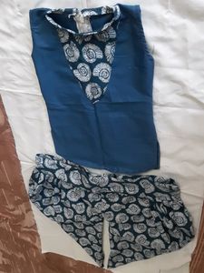 (Set) Girls Cute Stylish Kurti With Samosa Salwar