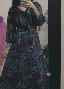 Ethnic Blue Printed Kurta