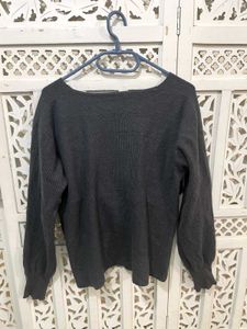 🎀Wrap Front Balloon Sleeve Top E