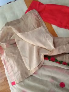 Silk Kurta And Pant Suit With Pure Shiffon Dupatta