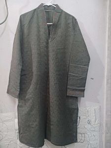 Embroidered Gray Kurta