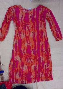 Pink &amp; Orange Embellished Tunic
