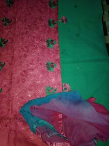 Unstitched Sequence work Embroidered Dress Materia