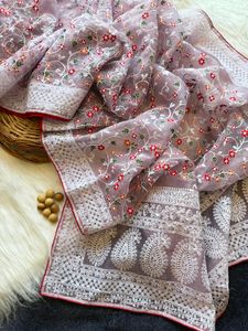 🆕️🆕️Organza Chikankari Saree