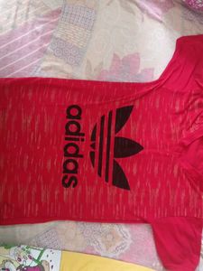 Adidas Red Graphic Tee