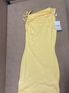 Yellow Bodycon Mini Dress