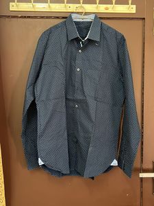 Louis Philippe Navy Blue Shirt With White Dots