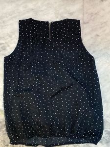 Polka Dot Sleeveless Top