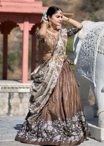 Elegant Brown Lehenga Choli Set