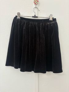 Black Corduroy Mini Skirt