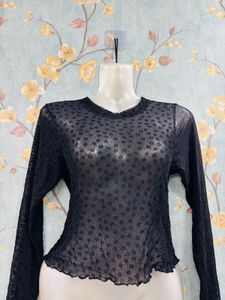 Black Mesh Top