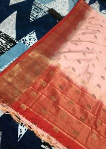 Elegant Pink & Red Saree