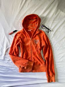 PINK Embellished Velour Hoodie