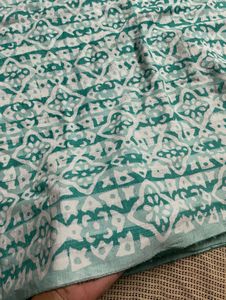 Sea Green Cotton Saree