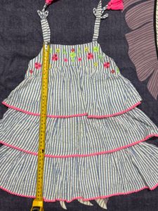 Cute Striped Ruffled Dress