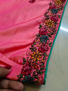 Offer 🎉Double Shade Embroidered Sare🎉
