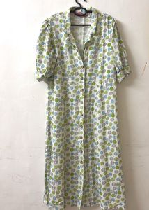 Printed Midi Shirt Dress